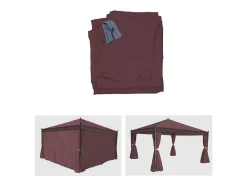 Vente-unique Prieel, Pergola, Gazebo En Kiosk-Zijwand Voor Pergola Calpe Iii, Roodbruin