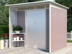 Vente-unique Tuinopslag-Zinken Rek Zae Voor Tuinkas - L42Xb42Xh65 Cm