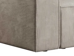 Vente-unique 2En 3-Zitsbank-Zitbank 2 Plaatsen Beige Ribfluweel Amelia