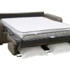 Vente-unique Slaapbank Met Matras-3-Zits Express Slaapbank Van Olijfgroene Stof - Matras 14 Cm - Bevis