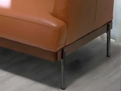 Angel Cerda Tweezitsbank-2-Zitsbank Bekleed In Bruin Leder 6170