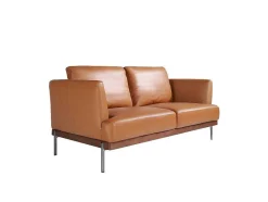 Angel Cerda Tweezitsbank-2-Zitsbank Bekleed In Bruin Leder 6170