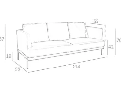 Angel Cerda 2En 3-Zitsbank-3-Zitsbank Bekleed In Bruin Leer 6171