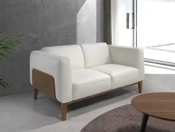 Angel Cerda Zitbank-2-Zitsbank Bekleed In Wit Leder 6118