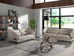 Angel Cerda 2En 3-Zitsbank-3-Zitsbank In Taupe Grijs Rundleder 6146