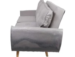 Vente-unique Klik-Klak En Bz Slaapbank-3-Zitsbank Mcw-J19, Stof/Textiel Grijs