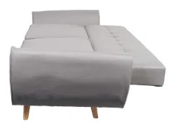 Vente-unique Klik-Klak En Bz Slaapbank-3-Zitsbank Mcw-J19, Stof/Textiel Grijs