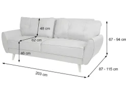 Vente-unique Klik-Klak En Bz Slaapbank-3-Zitsbank Mcw-J19, Stof/Textiel Antraciet