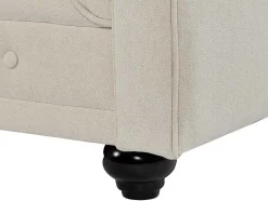 Vente-unique Chesterfield Zitbank-3-Zitsbank Van Beige Stof Chesterfield