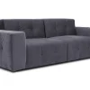 Vente-unique Designer Zitbank-3-Zitsbank Van Grijs Fluweel Inirida