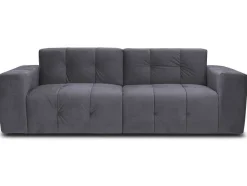 Vente-unique Designer Zitbank-3-Zitsbank Van Grijs Fluweel Inirida