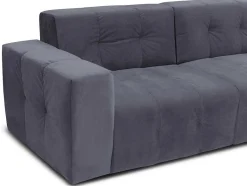 Vente-unique Designer Zitbank-3-Zitsbank Van Grijs Fluweel Inirida