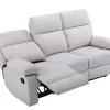 Vente-unique Relaxbanken Met Manuele Relaxfunctie-3-Zits-Relaxbank Van Beige Stof Lana