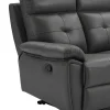 Vente-unique Relaxbanken Met Manuele Relaxfunctie-3-Zits-Relaxbank Van Grijs Leer Vineta