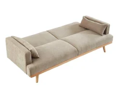 Vente-unique Scandinavisch-3-Zitsslaapbank Van Stof Esme - Beige