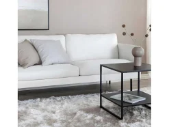 Vente-unique Stoffen Zitbank-Zoom Bank 2 Persoons Lichtbeige.