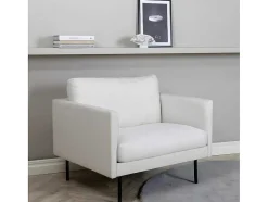 Vente-unique Aanbiedingen: Zitbank & Fauteuil-Zoom Fauteuil Lichtbeige.