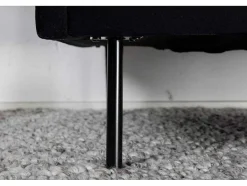 Vente-unique Aanbiedingen: Zitbank & Fauteuil-Zoom Fauteuil Velours Zwart.
