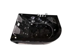 ELITESHOPPING Massagebad-Zwart Bubbelbad 170 X 115 Cm 15 Jets Voor 2 Personen Black Tulip