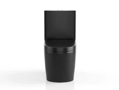 Vente-unique Staand Toilet-Zwarte Matte Wc Om Te Plaatsen Van Keramiek - Nagilam