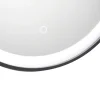 OZAIA Accessoires & Spiegels-Zwarte Ronde Lichtgevende Badkamerspiegel Met Leds - D. 80 Cm - Numea
