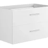 Vente-unique Wastafelmeubel-Zwevend Wastafelmeubel - Wit - 80 Cm - Kayla