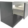 Vente-unique Dubbele Wastafel-Zwevend Wastafelmeubel Met Dubbel Inbouwbekken - Grijs - 120 Cm - Selita