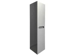 Vente-unique Dubbele Wastafel-Zwevend Wastafelmeubel Met Dubbel Inbouwbekken En Kast - Grijs - 120 Cm - Selita